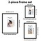 Americanflat Set of 3 Picture Frames - Gallery Wall Set with One 14x18 with 5x7 Mat, One 8x10 with 3.5x5 Mat and One 11x14 with 4x6 Mat - Black